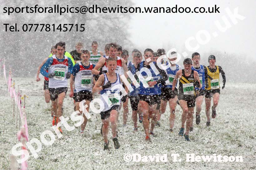 Mens under-20s North Eastern Cross Country, Sedgefield, County Durham. Photo: David T. Hewitson/Sports for All Pics
